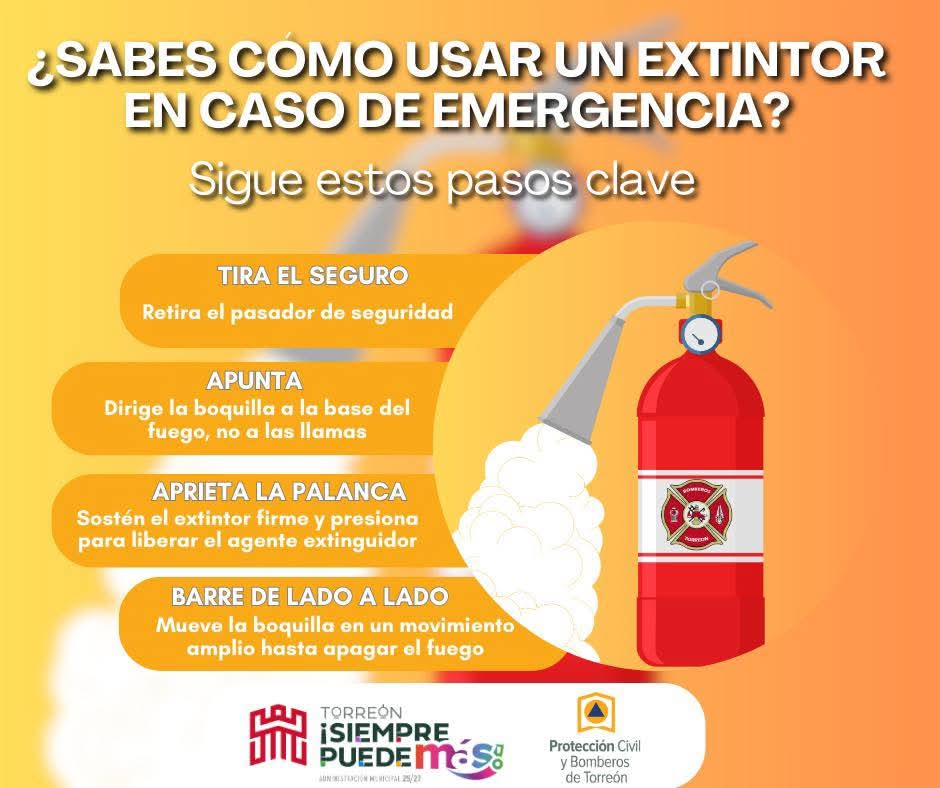 Protección Civil Imparte curso sobre uso y manejo adecuado de extintores