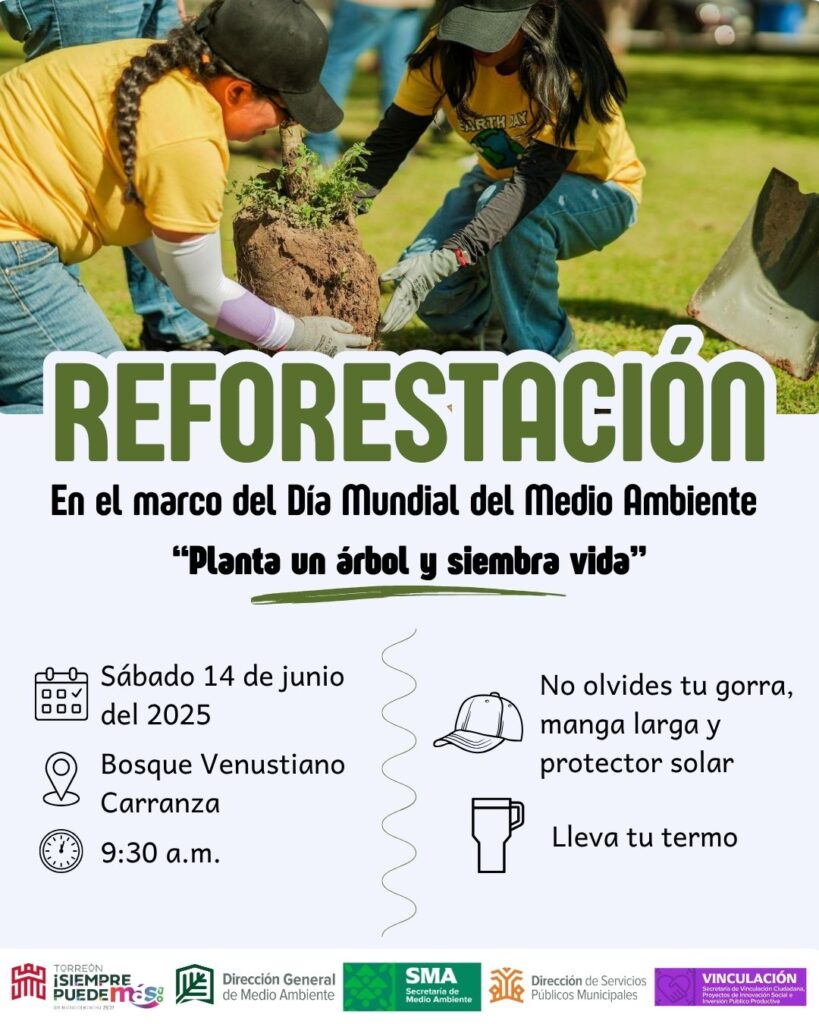 Invitan a la jornada de reforestación “Planta un árbol y siembra vida”