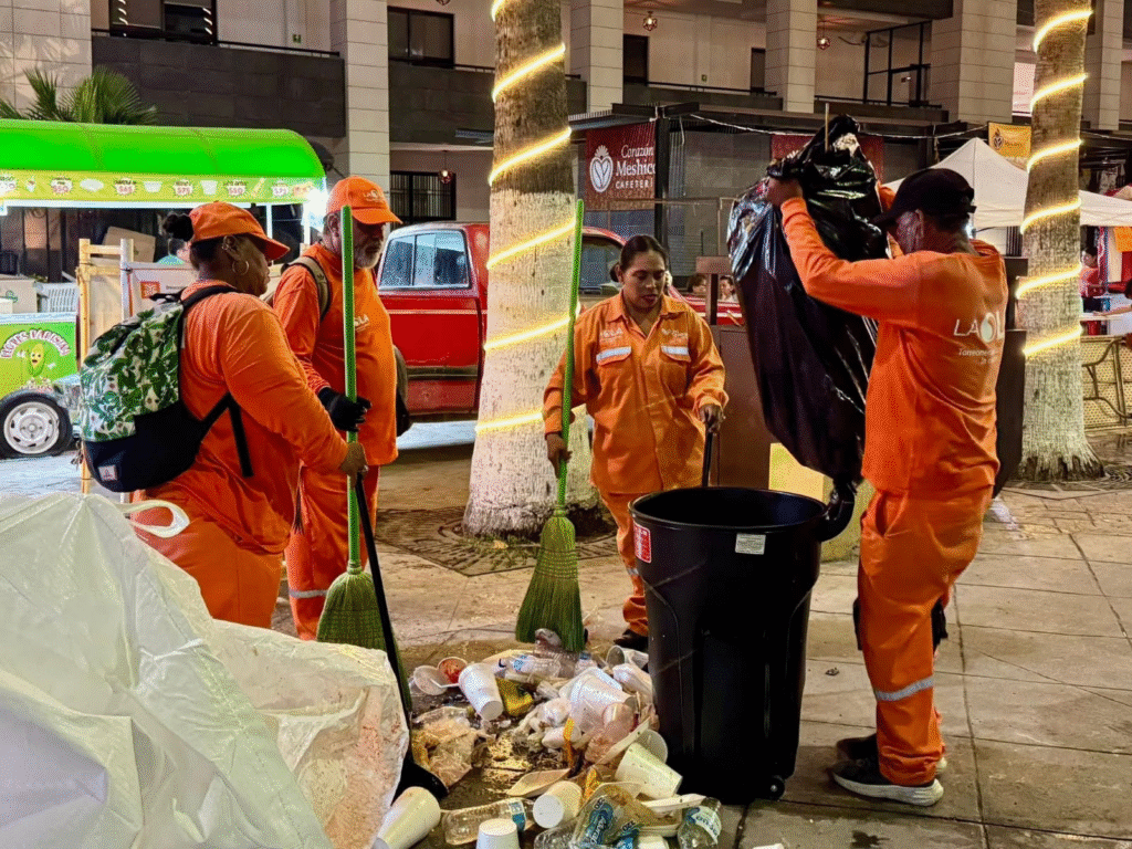 Trabajo eficaz de “La Ola”, recogen cerca de 6 toneladas de basura después del festejo del Grito de la Independencia
