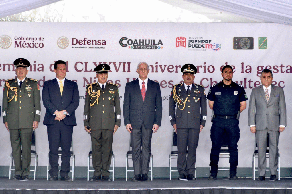 Román Alberto Cepeda González preside ceremonia conmemorativa del 178 Aniversario de la Gesta Heroica de los Niños Héroes de Chapultepec