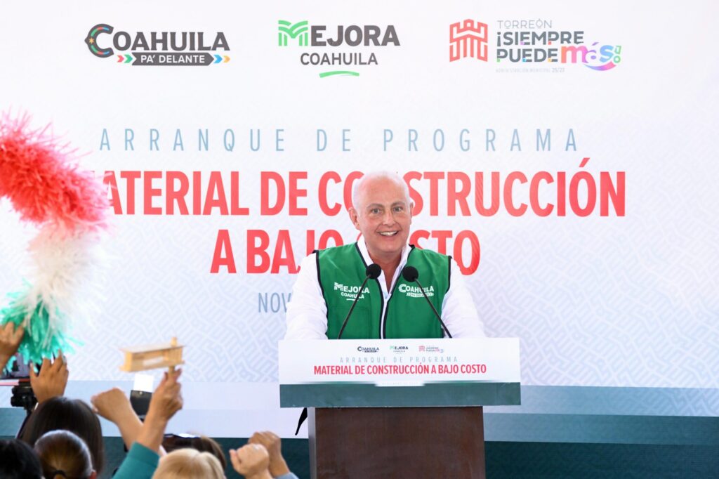 Román Alberto Cepeda González arranca programa de materiales deconstrucción a bajo costo